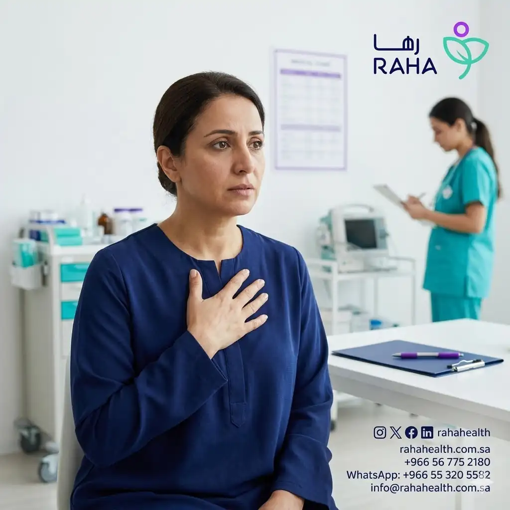 ألم القفص الصدري عند المرأة